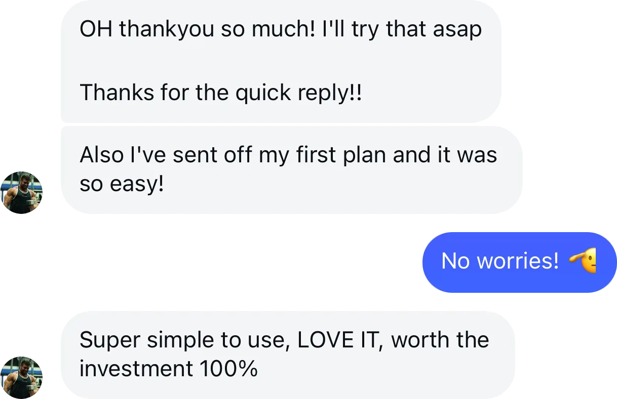 Coach testimonial: sent off first plan easy super