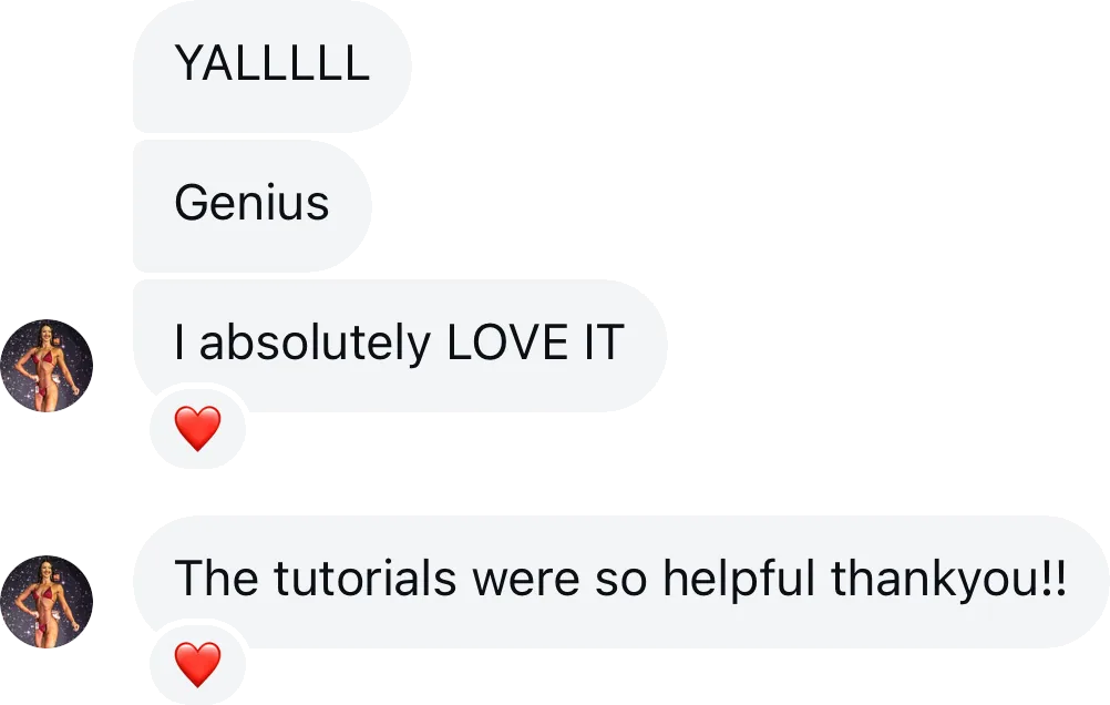 Coach testimonial: genius absolutely love tutorials were helpful