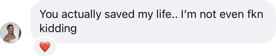 Coach DM: You actually saved my life, I'm not even kidding