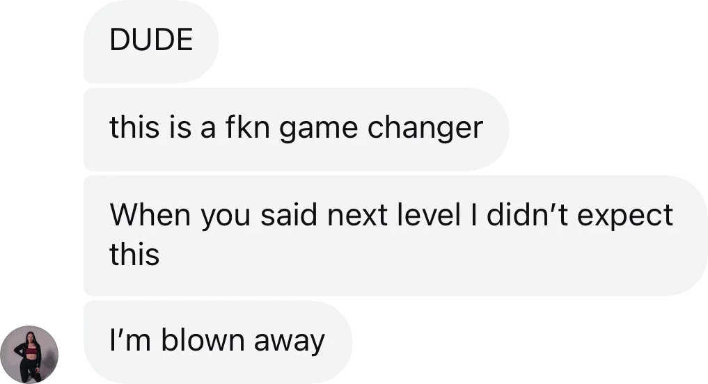 Coach DM: Dude, this is a game changer. I'm blown away