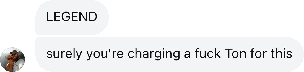 Coach DM: Legend. Surely you're charging a lot for this