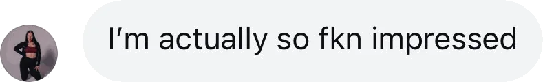 Coach DM: I'm actually so impressed