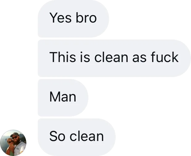 Coach DM: Yes bro, this is clean as. Man. So clean