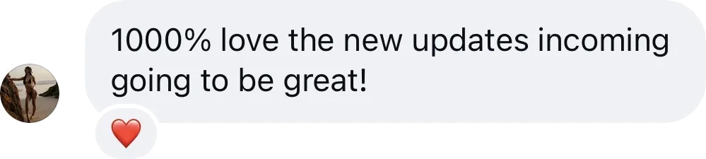 Coach DM: 1000% love the new updates incoming, going to be great