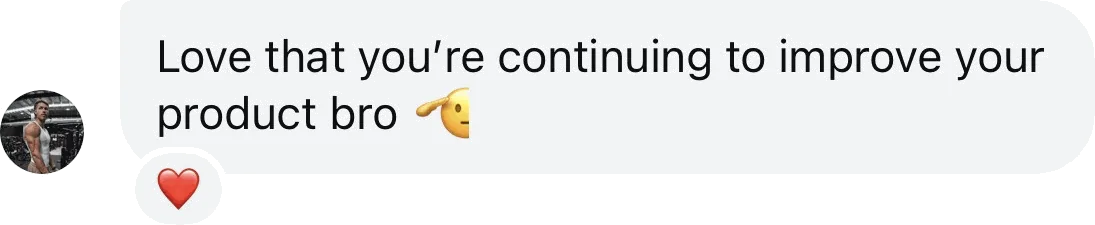 Coach DM: Love that you're continuing to improve the product