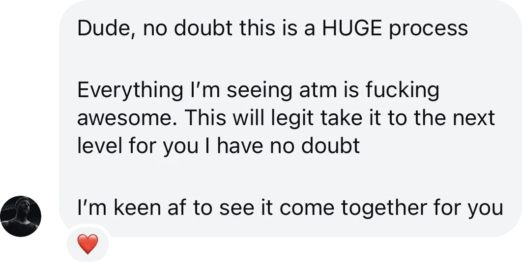 Coach DM: Everything I'm seeing is awesome. This will take it to the next level