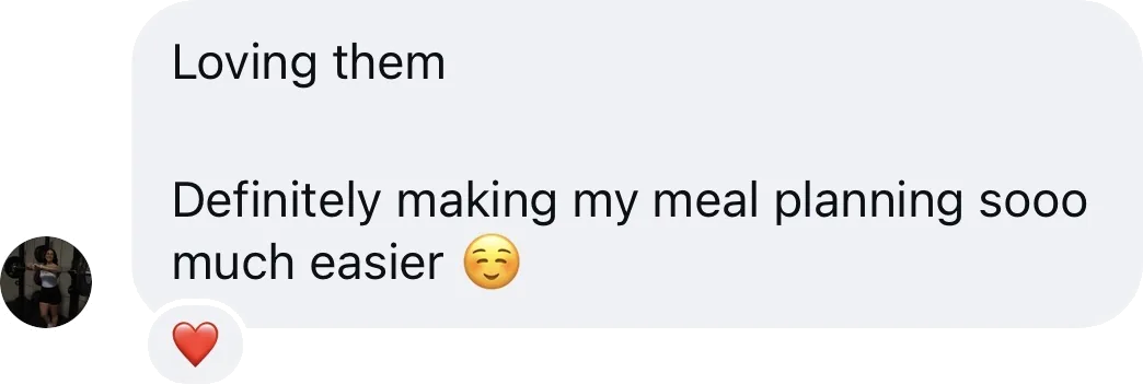 Coach DM: Loving them, definitely making my meal planning so much easier