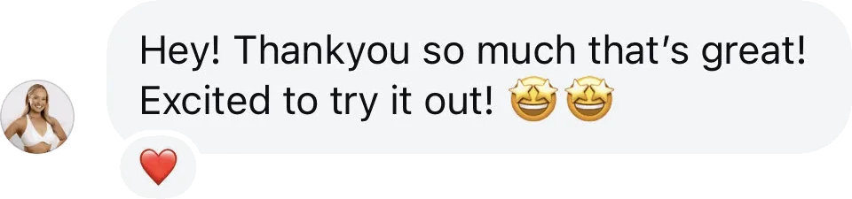 Coach DM: Thank you so much, that's great! Excited to try it out